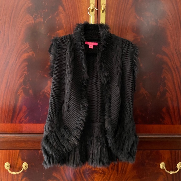 Lilly Pulitzer Torini Faux Fur Onyx 